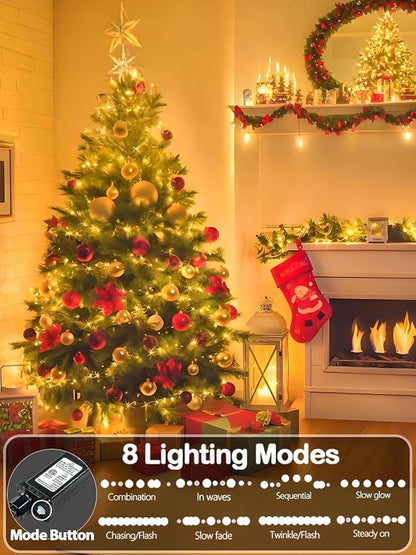 1000 LED Christmas Lights Outdoor Indoor, Super Long 330 FT Green Wire Plug In - Image 2