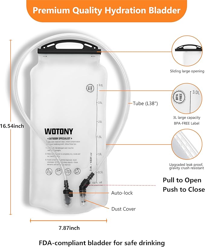 wotony Hydration Backpack with Water Bladder - Image 5