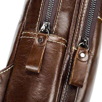 Leather Sling Bag Backpack Daypack Handbag - Image 8