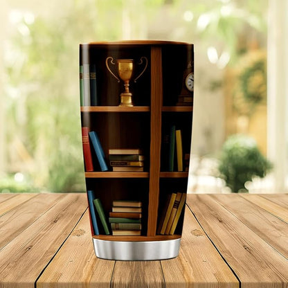 CUBICER Bookshelf Design Stainless Steel Tumbler 20 Oz - Image 3