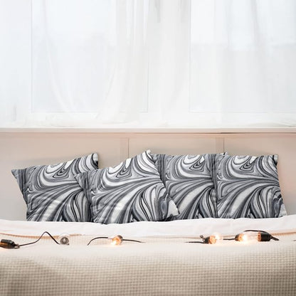 Ambesonne Abstract Throw Pillow Cushion Case Pack of 4, Mix of White and Black - Image 6