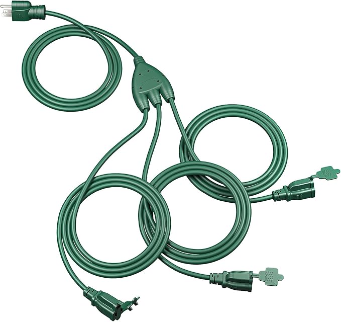 DEWENWILS 13Ft End to End Outdoor Extension Cord Multiple Outlets, Evenly by DEWENWILS