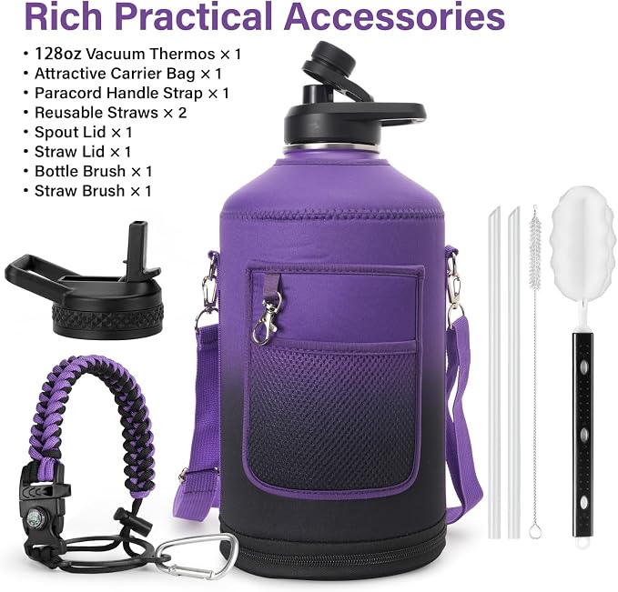 DYSANKY 1 Gallon Water Bottle Insulated | Thickened Stainless Steel Vacuum - Image 2