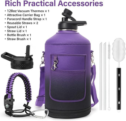 DYSANKY 1 Gallon Water Bottle Insulated | Thickened Stainless Steel Vacuum - Image 2