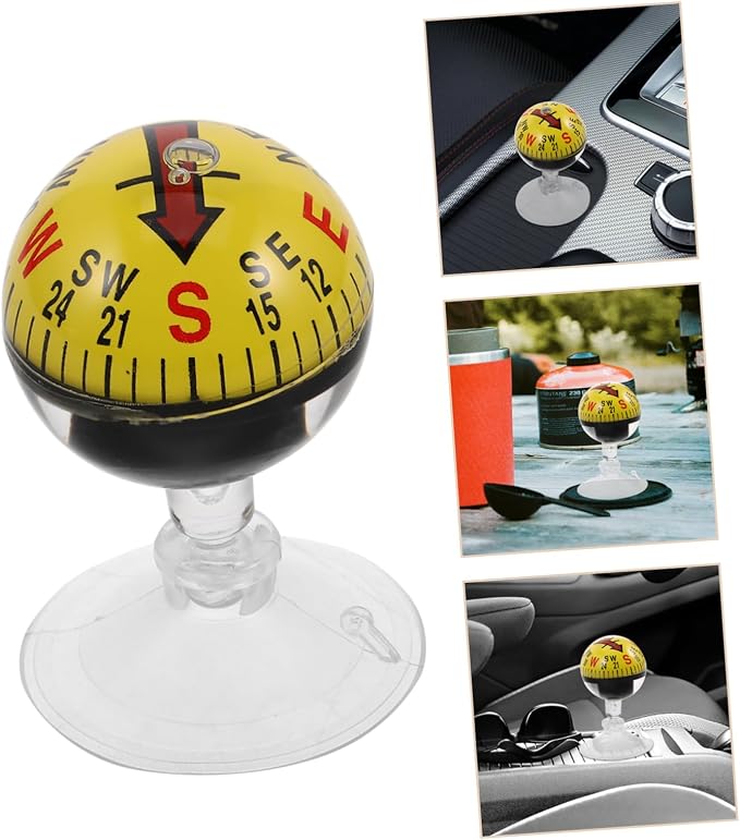 Car Guide Ball Compass with Strong Suction Cup 2.83In Portable Vehicle Compass - Image 8