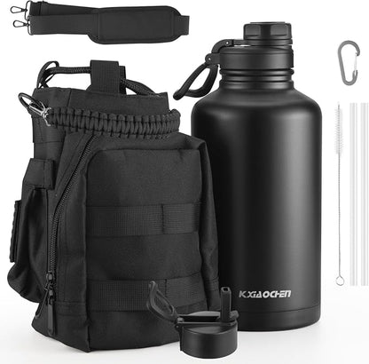 KXIAOCHEN Insulated Water Bottle, Stainless Steel Water Bottle, 2 Lids by KXIAOCHEN