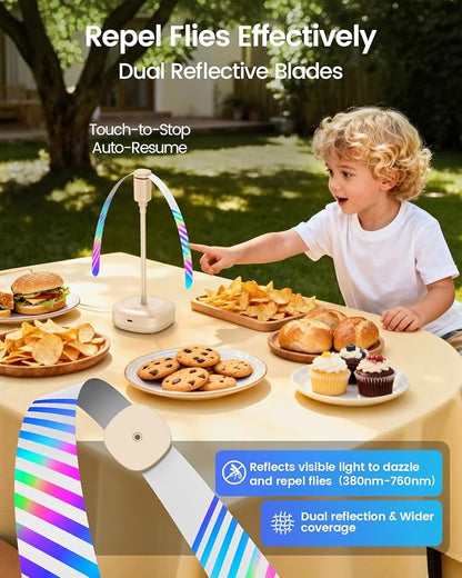 Edvision 4 Pack Food Table Fan, 2000mAh USB Powered Rechargeable Food Fan - Image 3