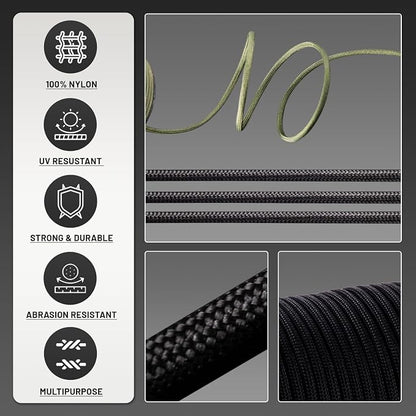 550 Paracord Rope, 100ft/330ft 9 Strand Parachute Cord 4mm, Tactical Paracord - Image 3