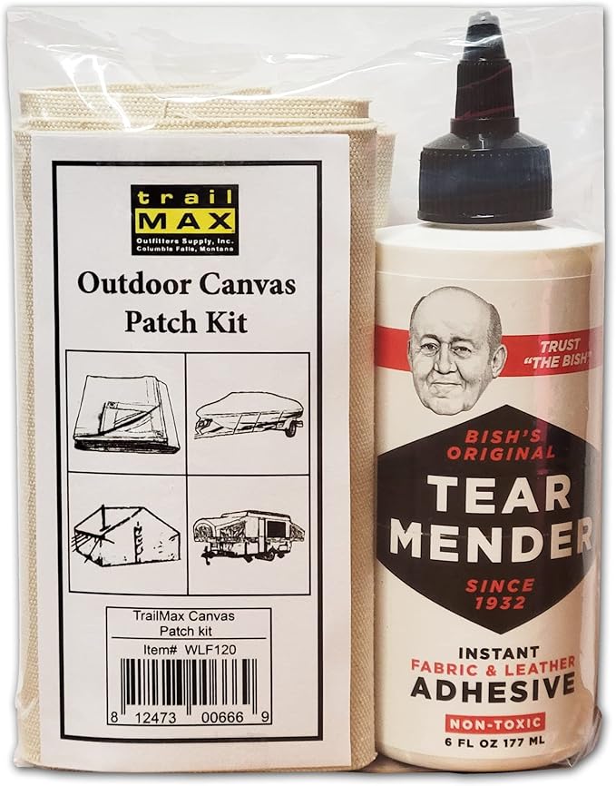 TrailMax Outdoor Canvas Patch Kit to Repair Pop-Up Campers, Canvas Tents by TrailMax