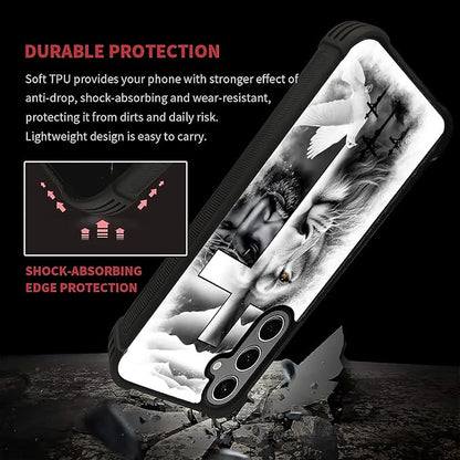 for Samsung Galaxy S24 S25 Plus Case, Lion Cross Jesus Christ Dove Pattern - Image 6