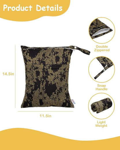 ALVABABY 2pcs Superior Waterproof Wet Dry Bags, ReusableTwo Zippered Pockets - Image 2