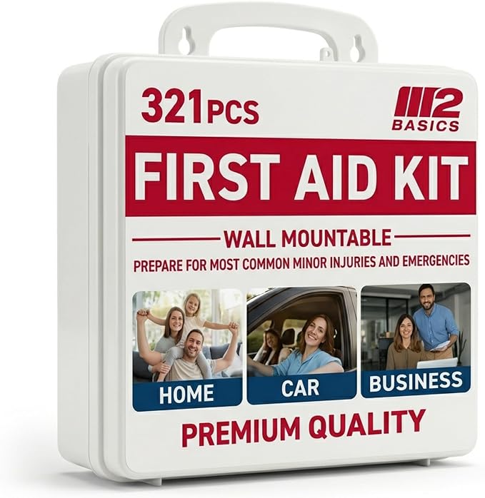 M2 BASICS Premium 321 Piece First Aid Kit, All Purpose Kit - Image 9
