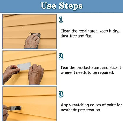Vinyl Siding Repair Patch Kit, Vinyl Siding Repair Kit Self-Adhesive Vinyl - Image 6