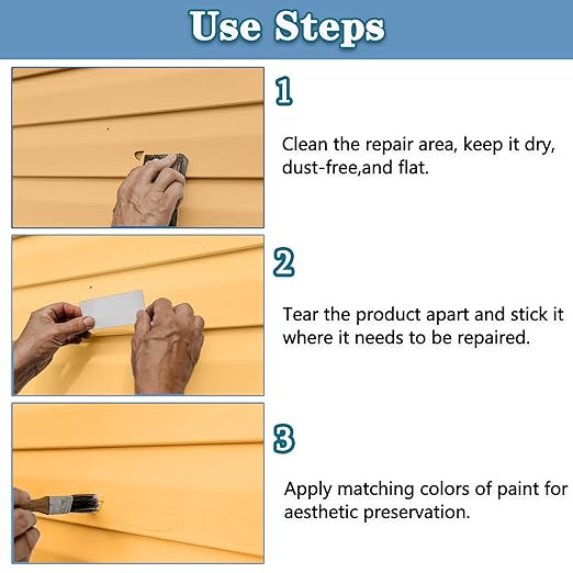 Vinyl Siding Repair Patch Kit, Vinyl Siding Repair Kit Self-Adhesive Vinyl - Image 5