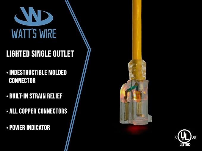 15 ft Outdoor Extension Cord Waterproof - Image 3