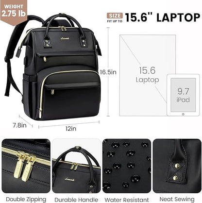 LOVEVOOK Leather Laptop Backpack - Image 4