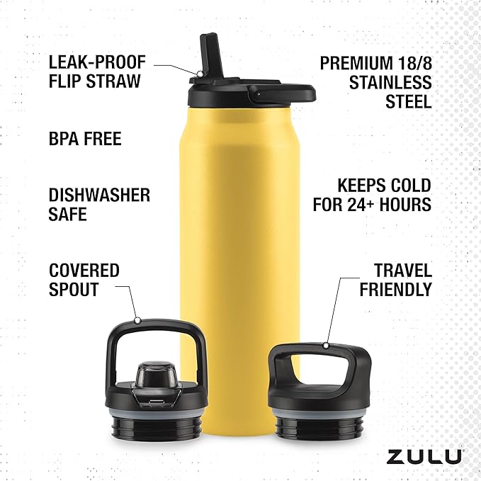 ZULU Base 40oz Stainless Steel Water Bottle - Image 4