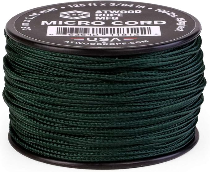 Atwood Rope MFG Micro Utility Cord 1.18mm X 125ft Reusable Spool | Tactical by AtwoodRopeMFG