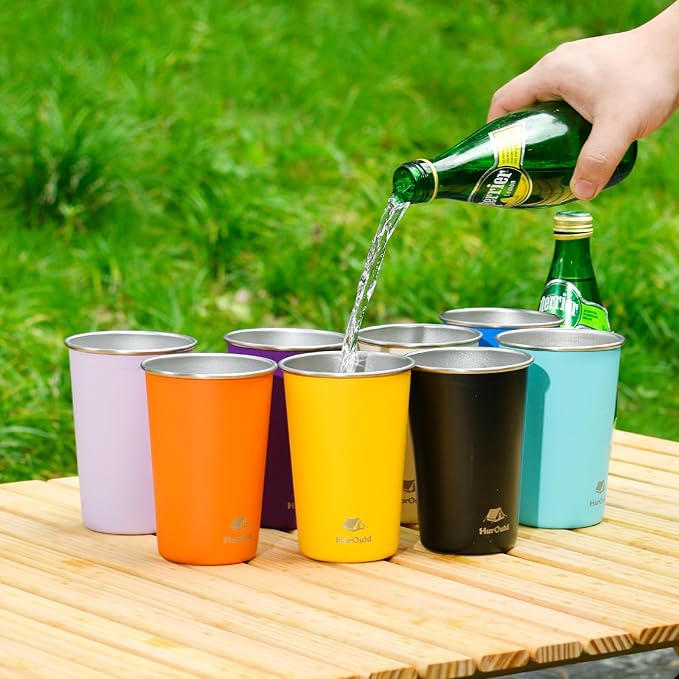 8 Pack Stainless Steel Cups 16oz - Image 6