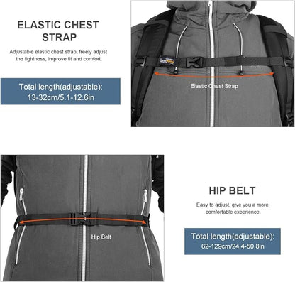 MOUNTAINTOP 30L Hiking Backpack, Men Women Camping Backpack, Lightweight - Image 7