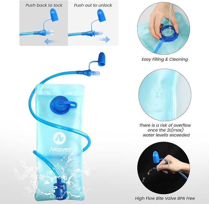 Nepest Hydration Pack Backpack for Women & Men, Lightweight Water Backpack - Image 6