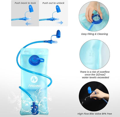 Nepest Hydration Pack Backpack for Women & Men, Lightweight Water Backpack - Image 6