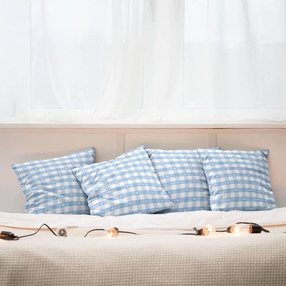 Ambesonne Checkered Decorative Throw Pillow Case Pack of 4, Gingham Motif - Image 6