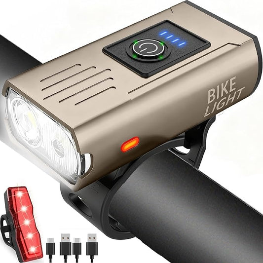 Victoper Bike Light, High Lumens Super Bright Bicycle Lite, 6+4 Modes USB by Victoper