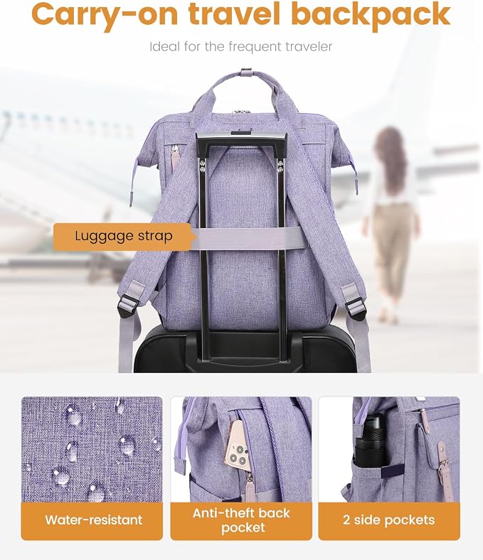 LOVEVOOK 17 Inch Backpack for Women, Laptop Bag Teacher Nurse Work Bags - Image 6