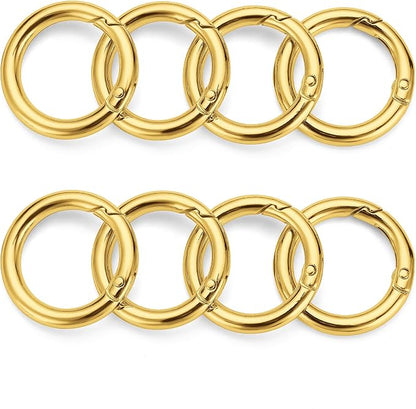 Gkeygo Key Ring Clip, 1 Inch Keychain Rings, 8 Pack Round Carabiner Clip - Image 7