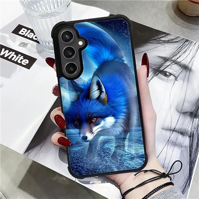 for Samsung Galaxy S23 FE Case, Snowy Mountain Fox Lake Pattern Graphic Design - Image 6