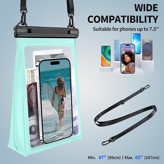 PEDVSTY Large Waterproof Phone Pouch, Cell Phone Dry Bag - Image 5
