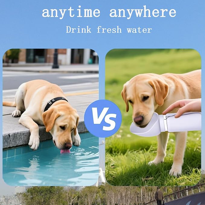 Foldable Portable Dog Water Bottle, 2 in 1 Integrated Collapsible Dog Water - Image 6