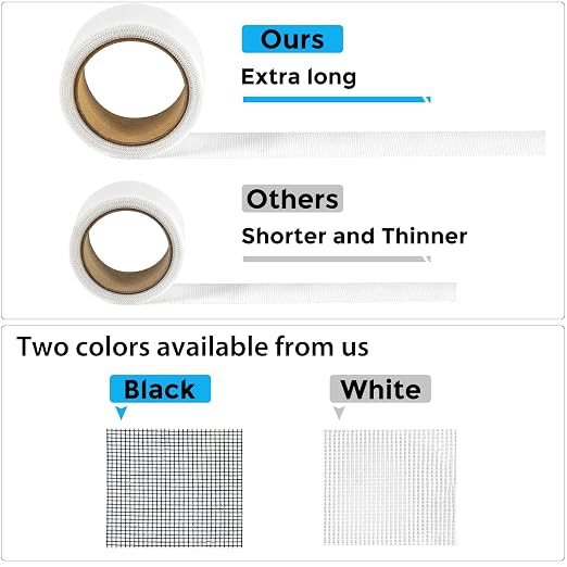 Secopad White Window Screen Repair Tape, 2 in X 15 FT Screen Repair Kit - Image 5