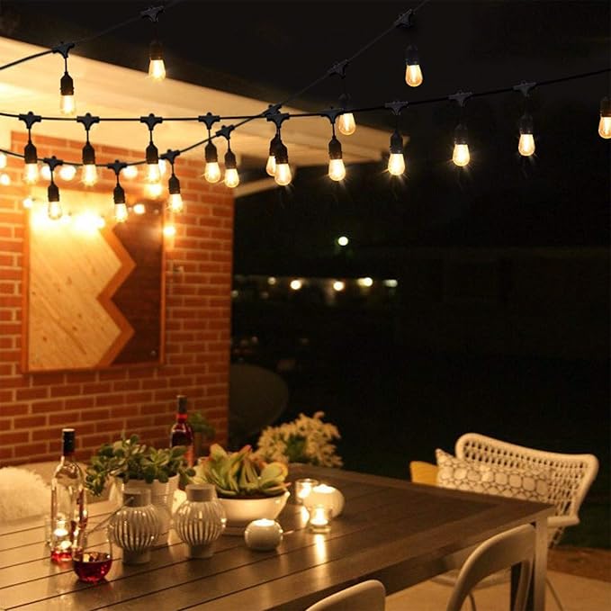 Outdoor Patio String Lights 100FT Waterproof IP65 Heavy Duty String Lights - Image 5