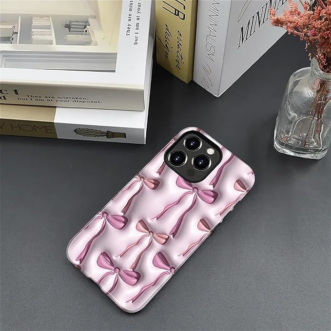 for iPhone 13 Pro Max Case, HL2 Abstract Ribbons Bows Hybrid 2 Layer Hard Shell - Image 5