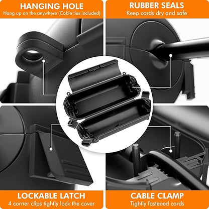 RESTMO 5-Piece Outdoor Waterproof Electrical Box Set – 12.5" x 8.5" x 5" Large - Image 4