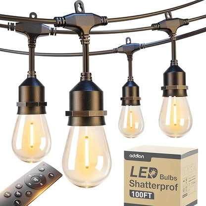 addlon 100FT Outdoor String Lights by addlon
