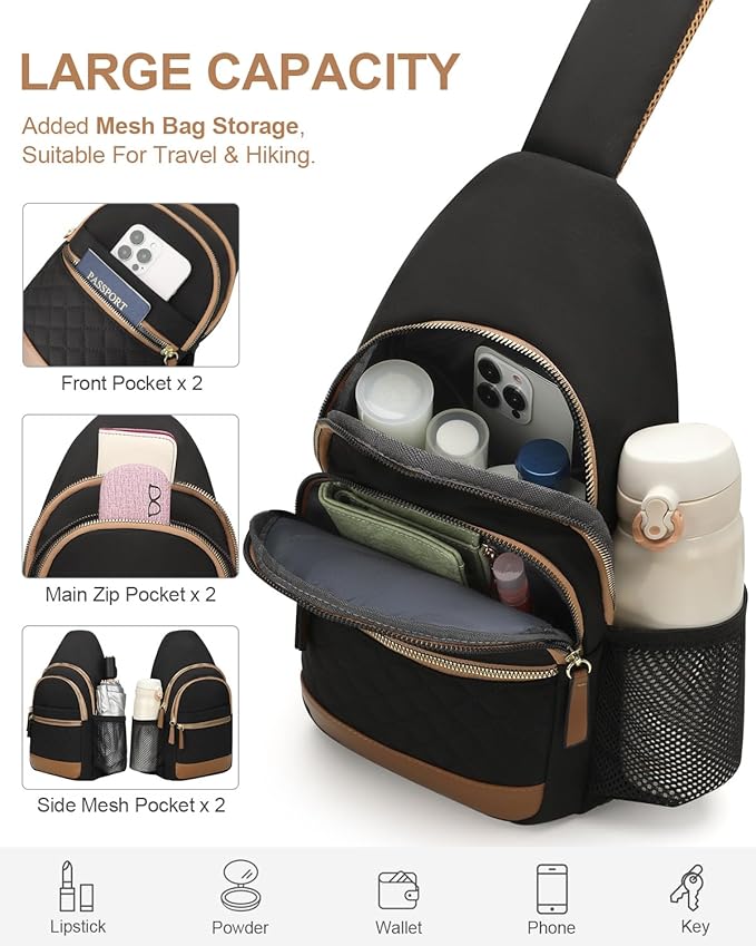 Capolo Sling Bag for Women Men Waterproof Crossbody Bags for Women Trendy - Image 4