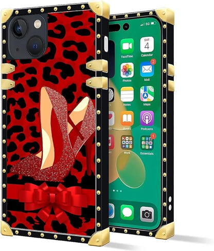 Compatible with iPhone 14 Case, Elegant High Heels Luxury Golden Decoration - Image 2