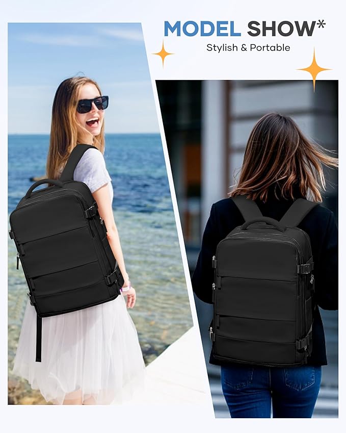 coofay Travel Backpack For Women Men Airline Approved Carry On Backpack Flight - Image 3