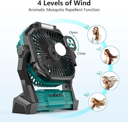 ONLYNEW Portable Fan Rechargeable, 20000mAh Cordless Battery Powered Fan - Image 3