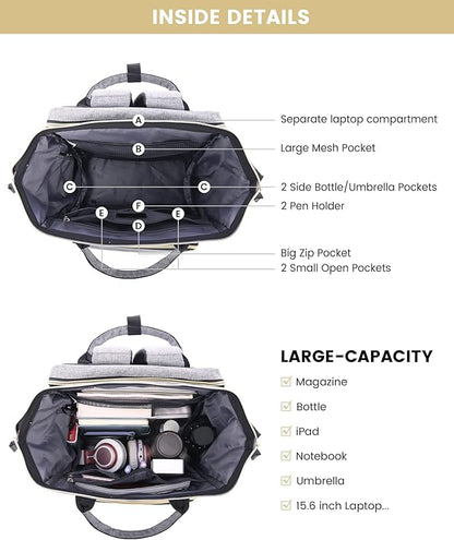 LOVEVOOK Laptop Backpack for Women, 15.6 Inch Travel Backpack - Image 4