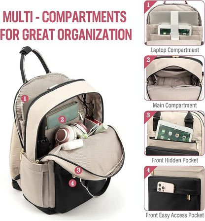 LOVEVOOK Laptop Backpack for Women Men 15.6 Inch Laptop Bag - Image 2