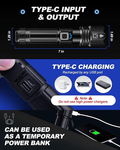 Victoper Rechargeable Flashlight, High Lumens Super Bright Flashlights - Image 6