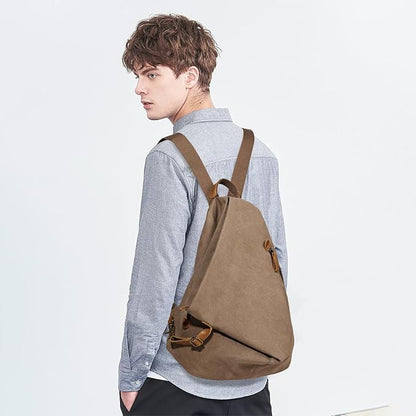 KL928 Canvas Vintage Backpack – Large Casual Daypack Outdoor Travel Rucksack - Image 8