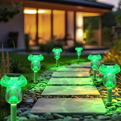 Benany Solar Lights Outdoor, St Patricks Day 8 Pack Mushroom Landscape Lights - Image 5
