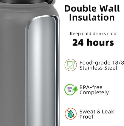 Fanhaw 20 oz Insulated Stainless Steel Water Bottle - Image 3