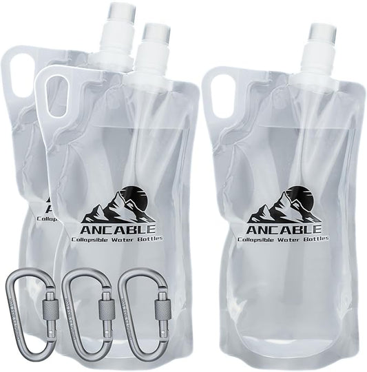 Ancable 33oz Collapsible Water Bottles, BPA-Free Water Bottle by Ancable