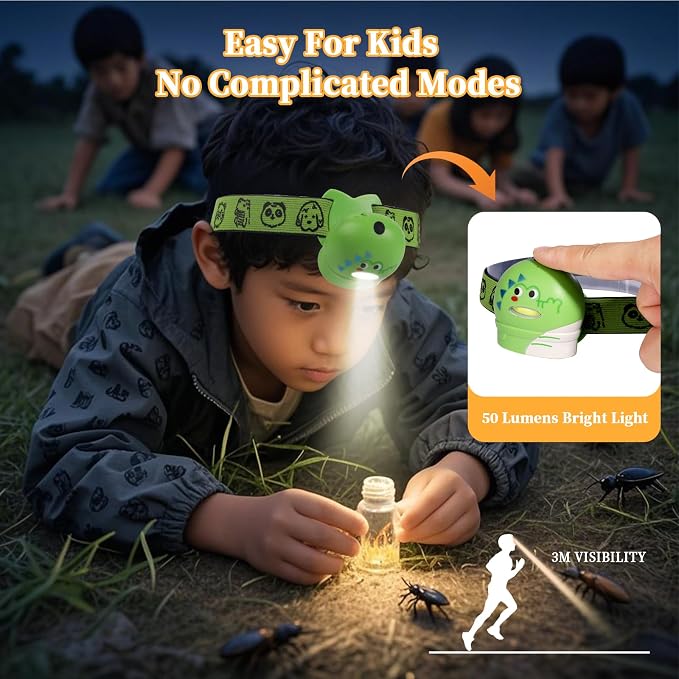 KunHe 8 Pack LED Kids Headlamp - Image 7